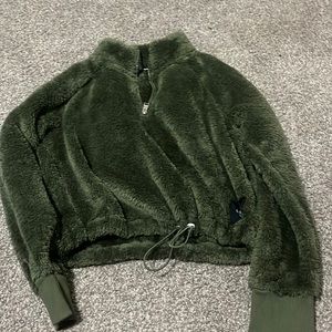 Calvin Klein 3/4 zip up fuzzy jacket
